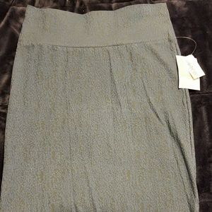 NWT Medium LulaRoe Cassie Skirt-Gray w/gold